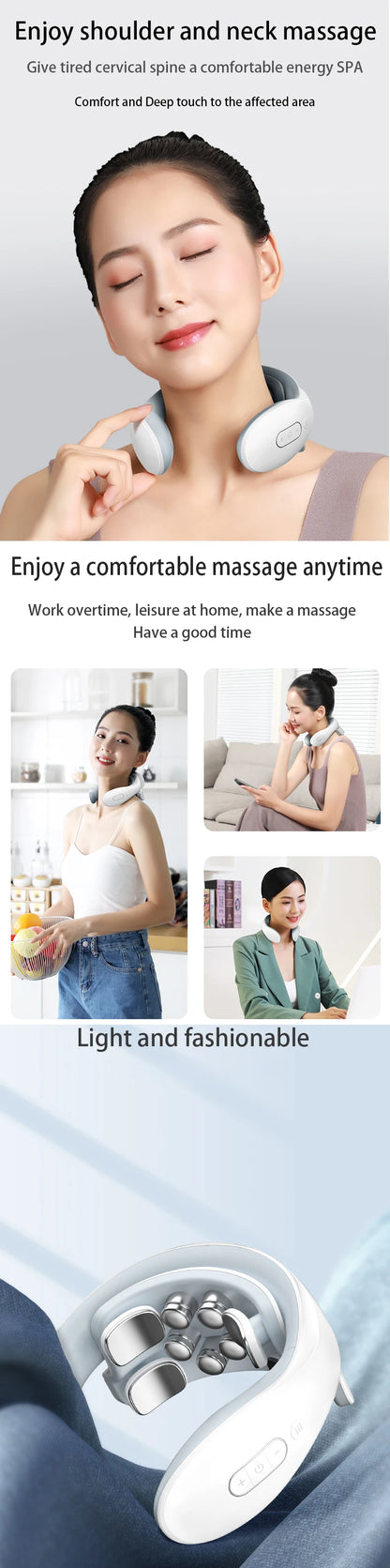 🔥 “Neck pain relief in just minutes—anywhere, anytime!”
💆 “Turn stress into comfort with smart heat + pulse therapy.”
