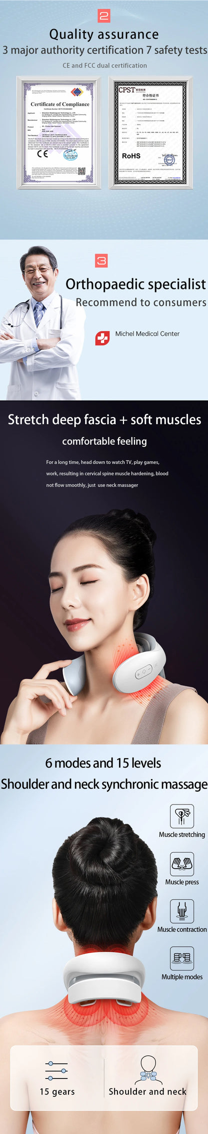 🔥 “Neck pain relief in just minutes—anywhere, anytime!”
💆 “Turn stress into comfort with smart heat + pulse therapy.”